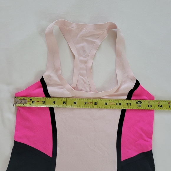 Lululemon Cool Racerback Surf Bonded Tank Parfait Pink Pinkelicious Black Size 0 - Picture 10 of 11